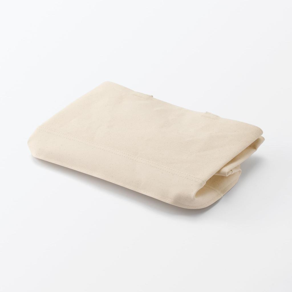 MUJI Cotton Canvas Soft Box with Slim W37 X X Clothing Storage Storage Box Handle, Large, Approx. D18.5 H26cm, 23090001, Case, Case,