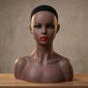 Manikin Head with Shoulders PVC Mannequin Bust Extended Neck