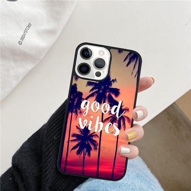 CALIFORNIA PALM TREES Phone Case Cover For iPhone 17 Air 15 16 14 13 12 Pro Max 11 Pro Max Plus Coque Shell