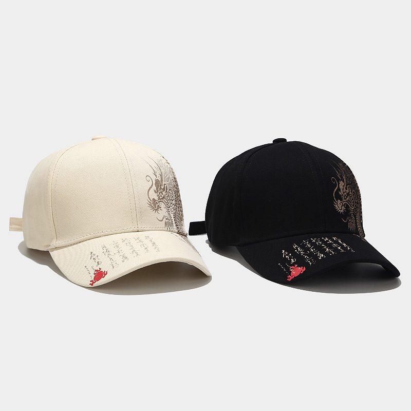 Unisex Chinese Style Dragon Totem Printing Baseball Cap For Women Men Trucker Cap Spring Summer Outdoor Snapback Hat Hip Hop Hat