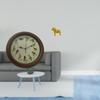Elegant Birdsong Wall Clock with Ornament Sturdy Round Animal Sculpture for Dining Room Weddings And