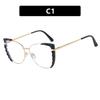 New Fashion Cat Eye Large Frame TR90 Photochromic Reading Glasses Women Anti Blue Light Prescription Eyewear