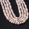 1String, White Natural Freshwater Pearls, Handmade Rice Pearl Beads, 3-4 Mm, for DIY Necklace Accessories, Jewelry Making, Women Gift, 36 Cm