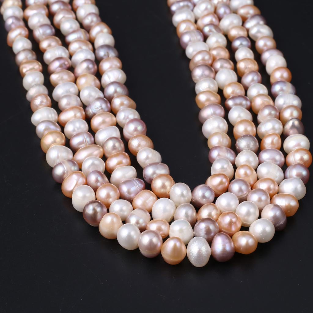 1String, White Natural Freshwater Pearls, Handmade Rice Pearl Beads, 3-4 Mm, for DIY Necklace Accessories, Jewelry Making, Women Gift, 36 Cm