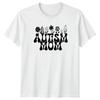 Autism Mom Unisexs TShirt Groovy Floral Awareness Support