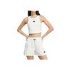 Adidas Logo Round Neck Short Sleeveless Vest Women Tops White JD8185