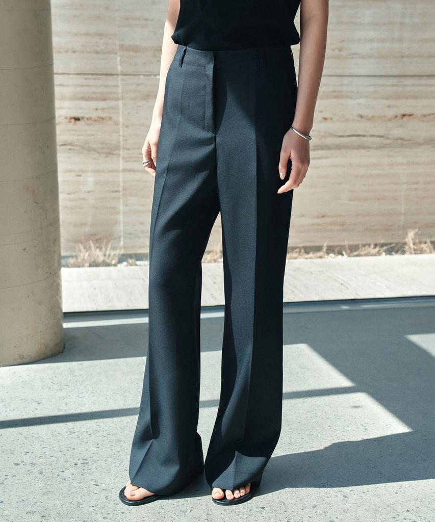 Siyajyu Sipt7202 Drape Bootcut Slacks_Black