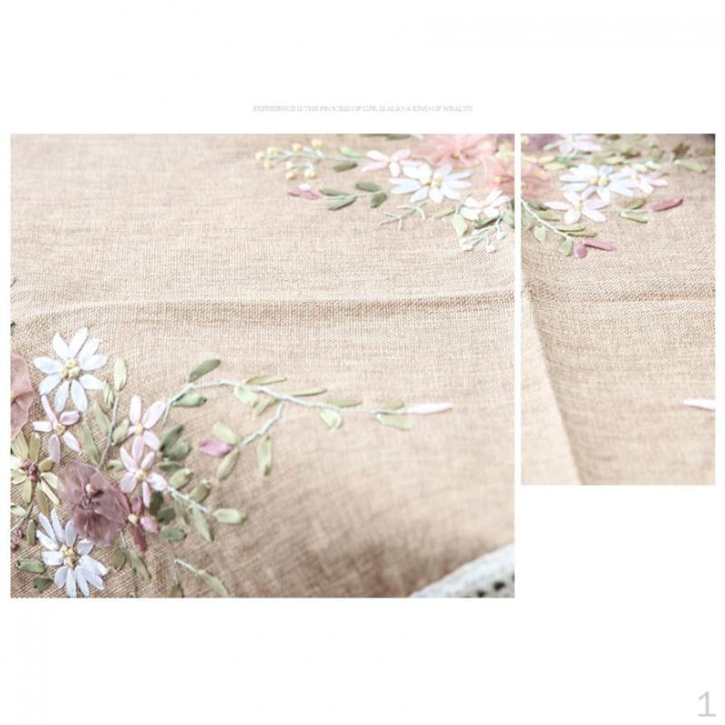 

Набор для вышивания стежка, круглая скатерть, легкая для использования в помещении, 35,4 × 35,4 дюйма