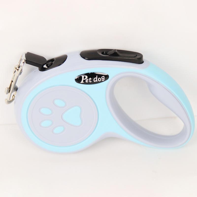 Dog Leash Automatic Telescopic Anti-explosion Punch Retractable Paw Print Walking Dog Leash Medium and Small Dog Teddy Products
