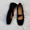 2025 new soft-soled ballet shoes, square head flat-soled French single shoes for women, retro Mary Jane pig nose shoes for women