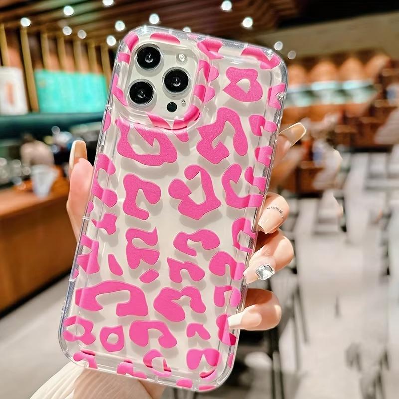 Rose Leopard Pattern Soft Clear Phone Case For iPhone 17 16 15 14 13 12 11 Pro Max XS X XR 15 16 Plus 17Air Cover