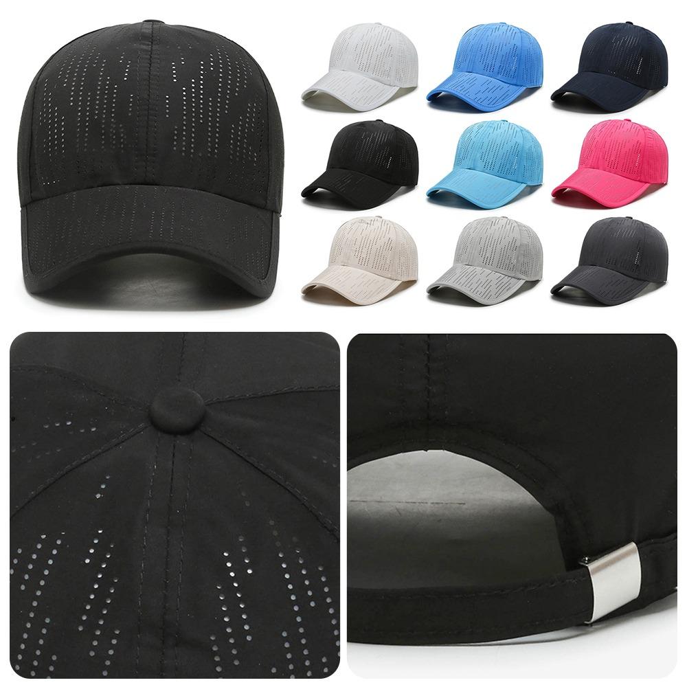 Breathable Mesh Baseball Cap Adjustable Trucker Hat Versatile Quick Drying Cap Unisex
