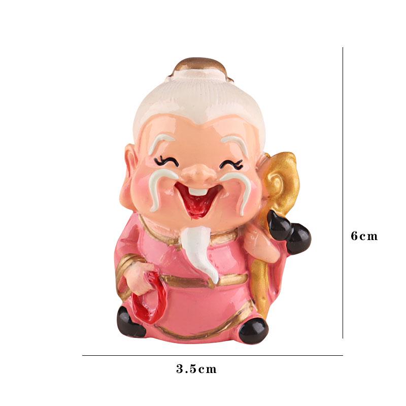 Plum Blossom Branch Longevity God & Goddess Cake Toppers for Birthday Celebration