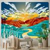 Japanese Style Ocean Wave Tapestry Office Living Room Decoration Home Wall Tapestry