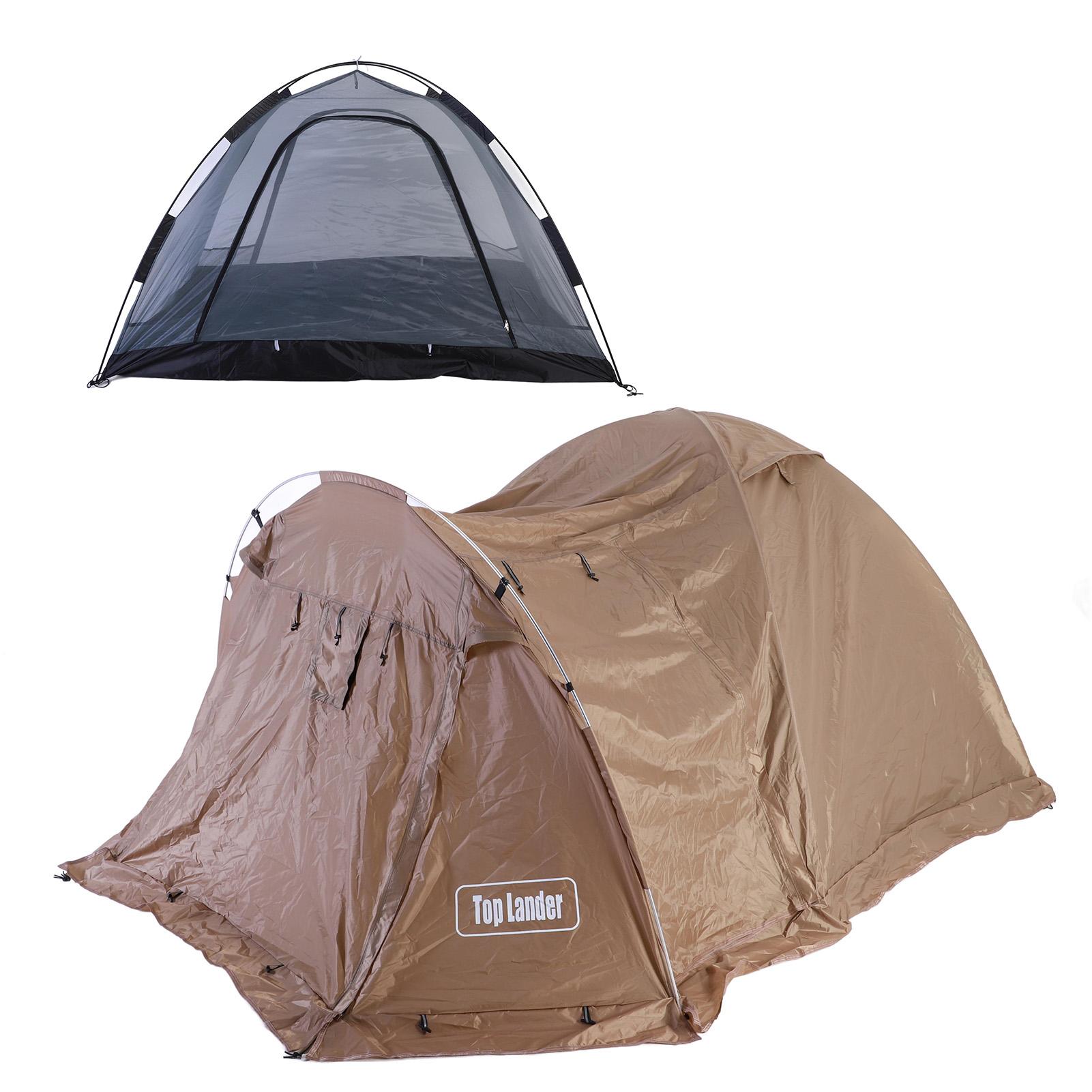 

Fireproof 2 Person Water Resistant Dome Tent with Snow Skirt for Outdoor Camping Hiking разноцветный
