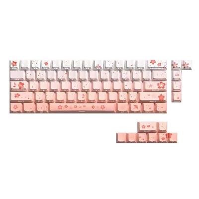 74 Sakuras Original Profile Keycaps Side Print Backlit Dye Sublimations Keycap for 60 61 65 67 68 Mechanical Keyboards