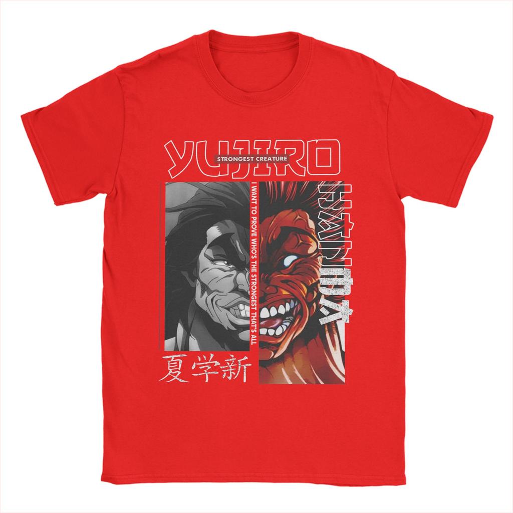 Men Yujiro Hanma The Strongest Creature Baki T Shirt  Cotton Clothes Funny Short Sleeve Crew Neck Tee Shirt Gift Idea TShirts