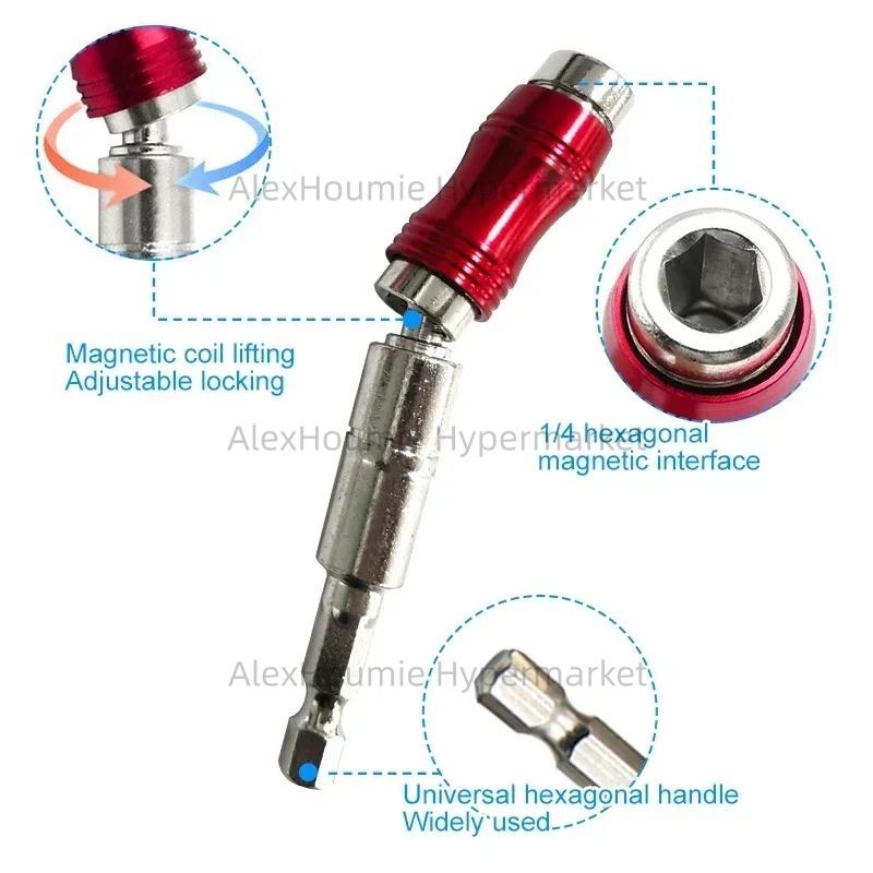 Šroubovací bity s 1/4" šestihranným magnetickým kroužkem Vrtačka Ruční nářadí Prodlužovací tyč vrtáku Rychloupínací držák Hnací vedení Šroubová vrtačka
