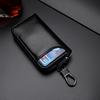 Fashion Genuine Leather Keychain Holder Pouch Zipper Key Holder Organizer Car Key Case