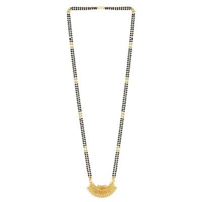 Mangalsutra For Women Girls Ladies Wife Temple South Indian Traditional 1 One Gram Gold Stylish Maharashtrian Long Chain