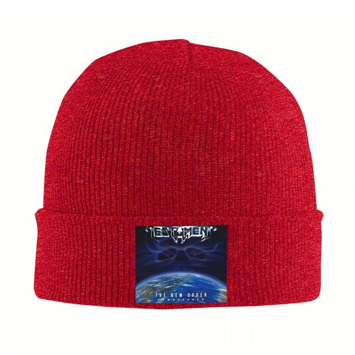 

New TestaUnisext The New Order Knitted Hat For Women Unisex Beanie Autumn Winter Hat Thrash Metal Rock Warm Melon Cap