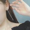 New Geometric Triangle Long Tassel Bar Drop Earrings For Women Minimalist Personality Ear Line Dangle Long Earrings Oorbellen