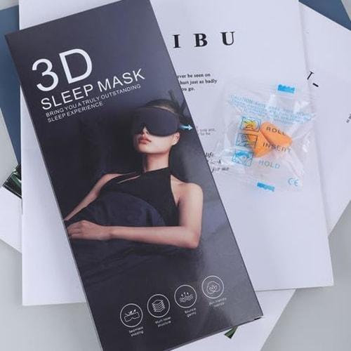 [Good Sleep x Complete Light Blocking x Earplugs Included] Hoshi no Akari Series Eye Mask for Sleeping, Eyemas Eye Mask, All-Season Light Blocking, Co