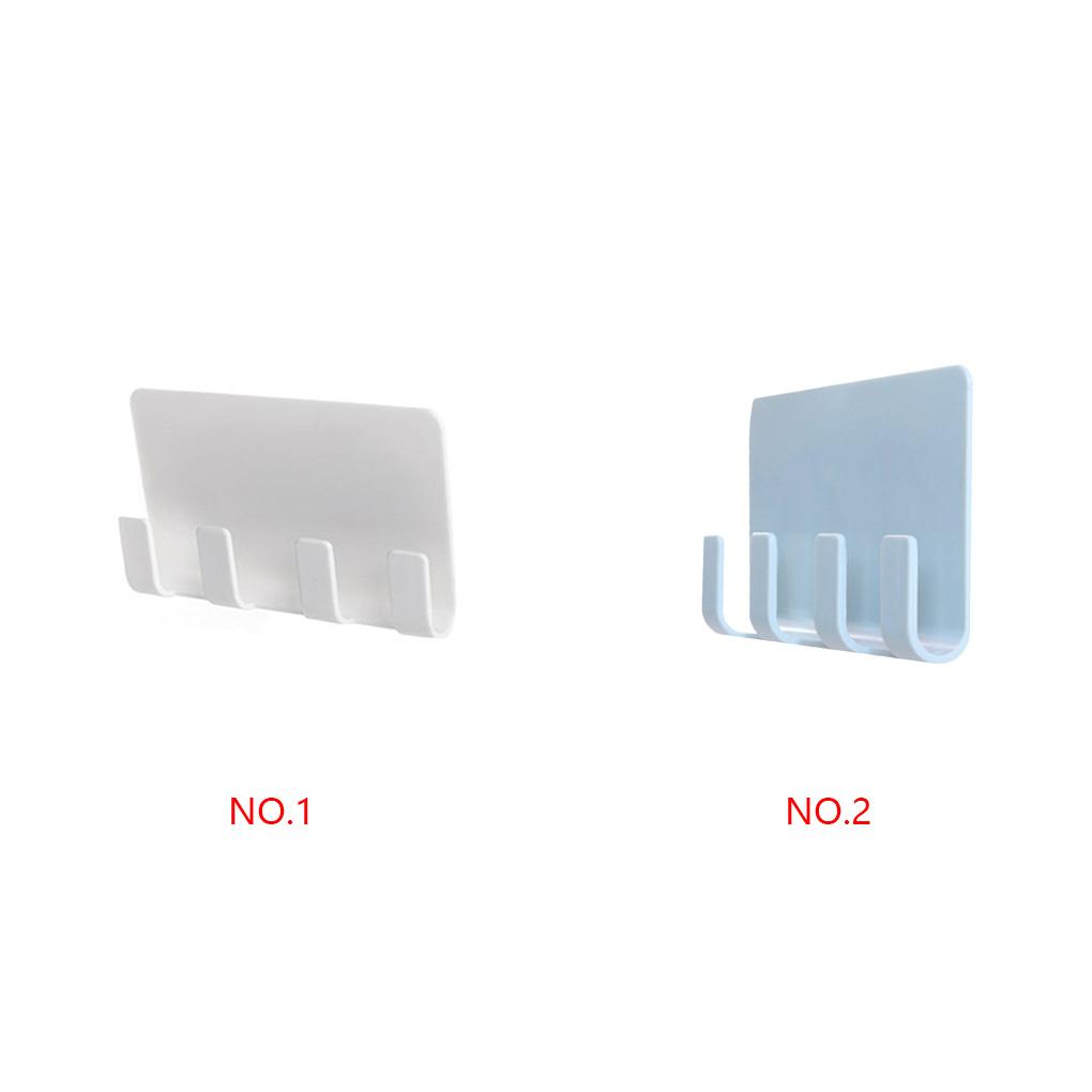 Wall-Mounted Mobile Phone Holder 4 Hook Hanger Tablet Hanger Rack