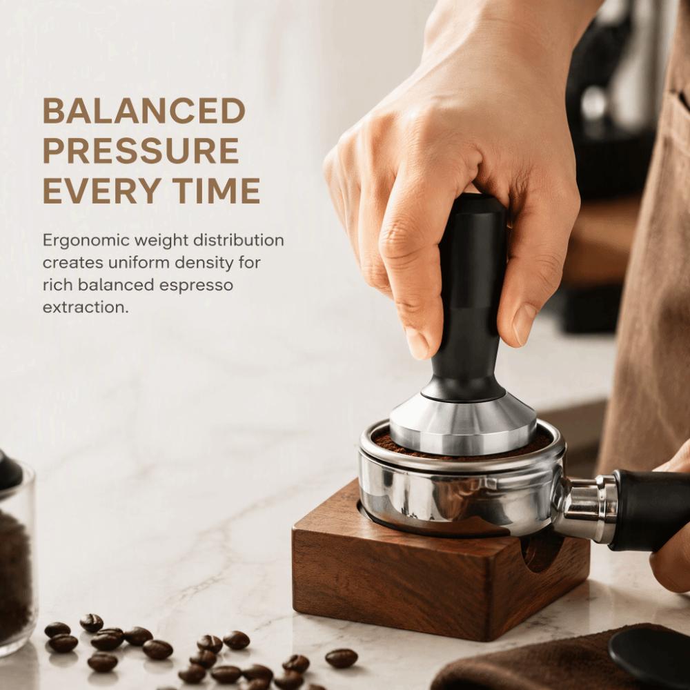 Ergonomic Handle Coffee Press Tamper 58mm Diameter Coffee Pressing Tool Home Barista Use