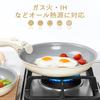 MICHELANGELO Frying Pan Set (20cm, 24cm, 28cm) - Induction and Gas Stove Compatible - Ceramic Coating - Detachable Handle - Lightweight - Durable