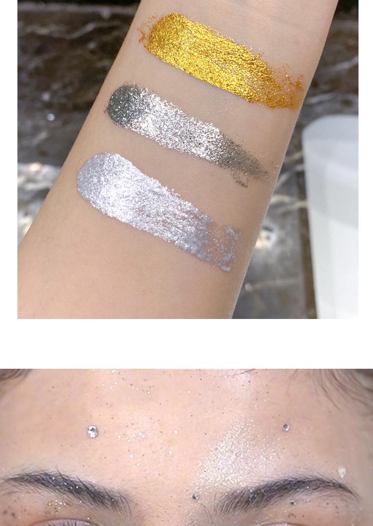 Gold Glitter Gel Eyeshadow Shiny Metallic Eye Makeup For Festival