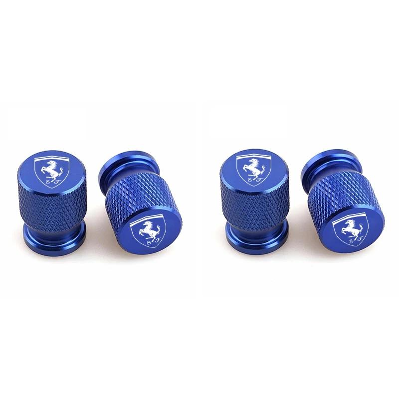 Alloy Car Tire Wheel Theftproof Cap Air Valve Stem DustProof Case Cover For Ferrari Roma 488 Portofino Roma Spider SF90 Sticker JG3