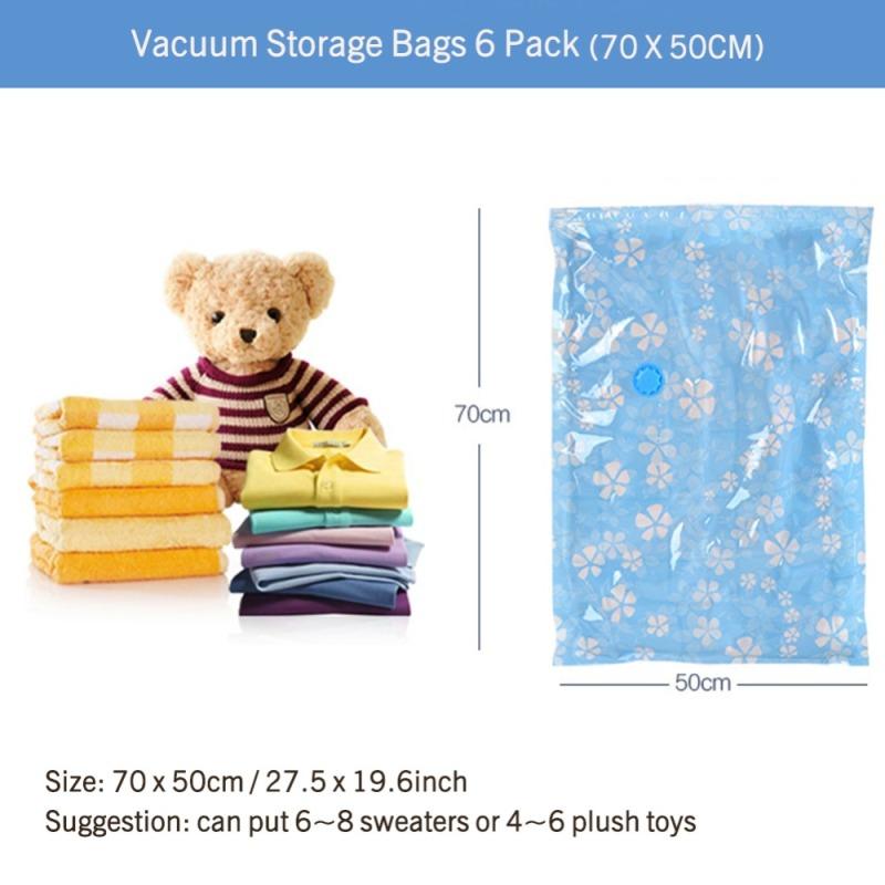 Thickened Vacuum Storage Bag For Cloth Compressed Bags with Hand Pump Reusable Blanket Clothes Quilt Organizer Travel