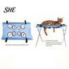 Breathable Grooming Sling Pet Table, Hammock with Foldable Stand, 4-Hole or Puppy Ear Cleaning Aid 8-Hole, Washing Station for Cats, Small Dogs,