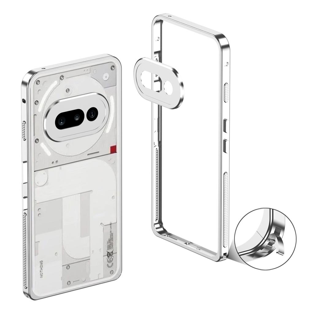 For Nothing Phone (3a) Bumper Cases Metal Frame Heat Dissipation Cover with Lens Protector