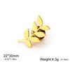 Lucktune Gold Color Olive Branch Brooch Stainless Steel Women's Brooch Metal Pins For Men's Shirt Badges Lapel Pins Jewelry Gift