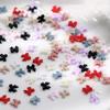 50Pcs Bow Resin Nail Art Decoration 3D Cream Color Bowknot Nail Charm Ornament Jewelry Diy Manicure Classic Accessory