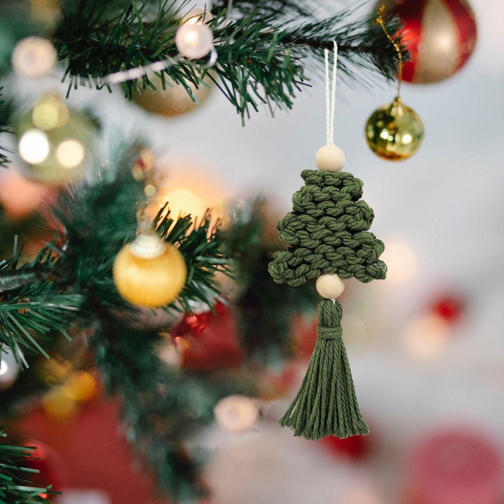 

Рождественское подвесное украшение ручной работы в стиле бохо, подвеска на рождественскую елку, домашний декор бежевый