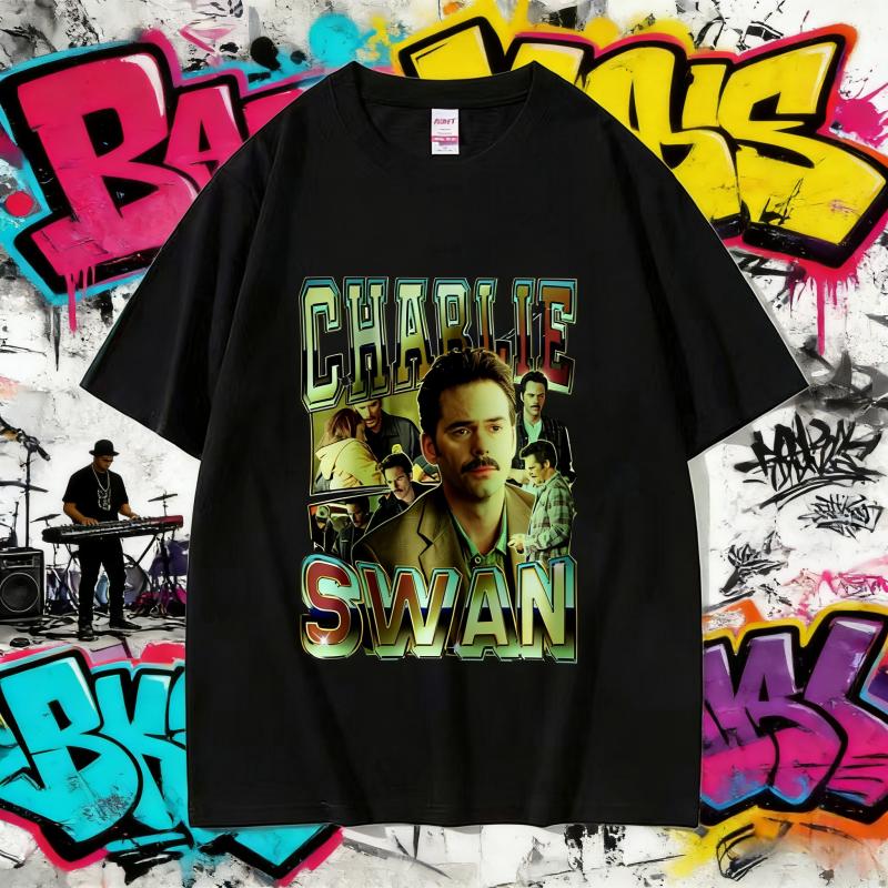 Estate 2025 Mi Piacciono i Papà Caldi La Saga di Twilight Charlie Swan Billy Burke Grafica T-shirt Stampata 100% Cotone Puro Oversize Y2k