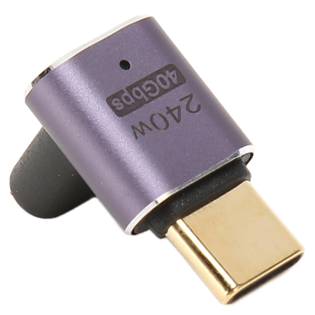 USB C Adaptér s pravým úhlem Samice na Samce 40Gbps PD240W Nabíjení 8K 60Hz Typ C 4.0 se středovým ohybem