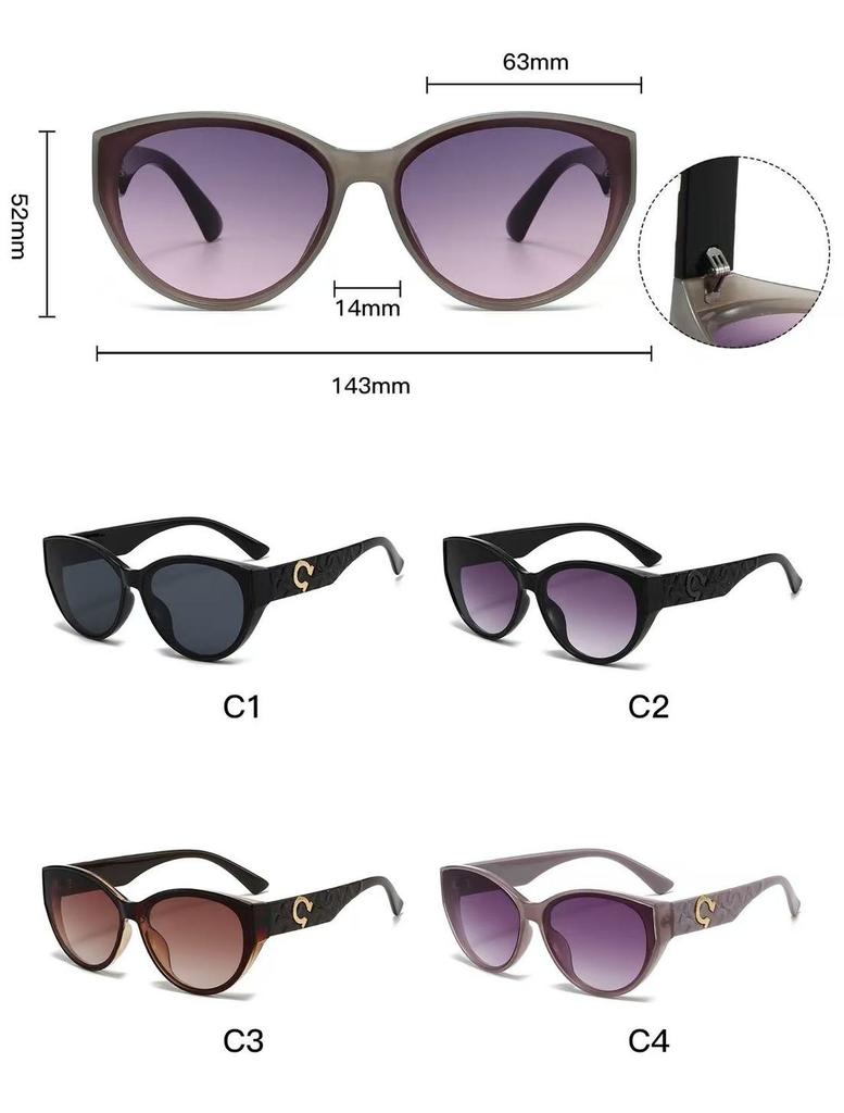 Cute Oval Fashion Women Sunglasses Luxury Stylish Brand Ladies Glasses Influencer Trend Unisex Gradient Designer Shades Uv400