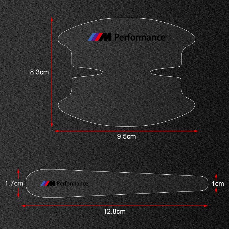 8 st Genomskinliga Skyddsklistmärken för Dörrhandtagsskål för BMW M E34 E36 E60 E90 E46 E39 E70 F10 F20 F30 X5 X6 X1 M3 M5 M6 E71 F01 F02