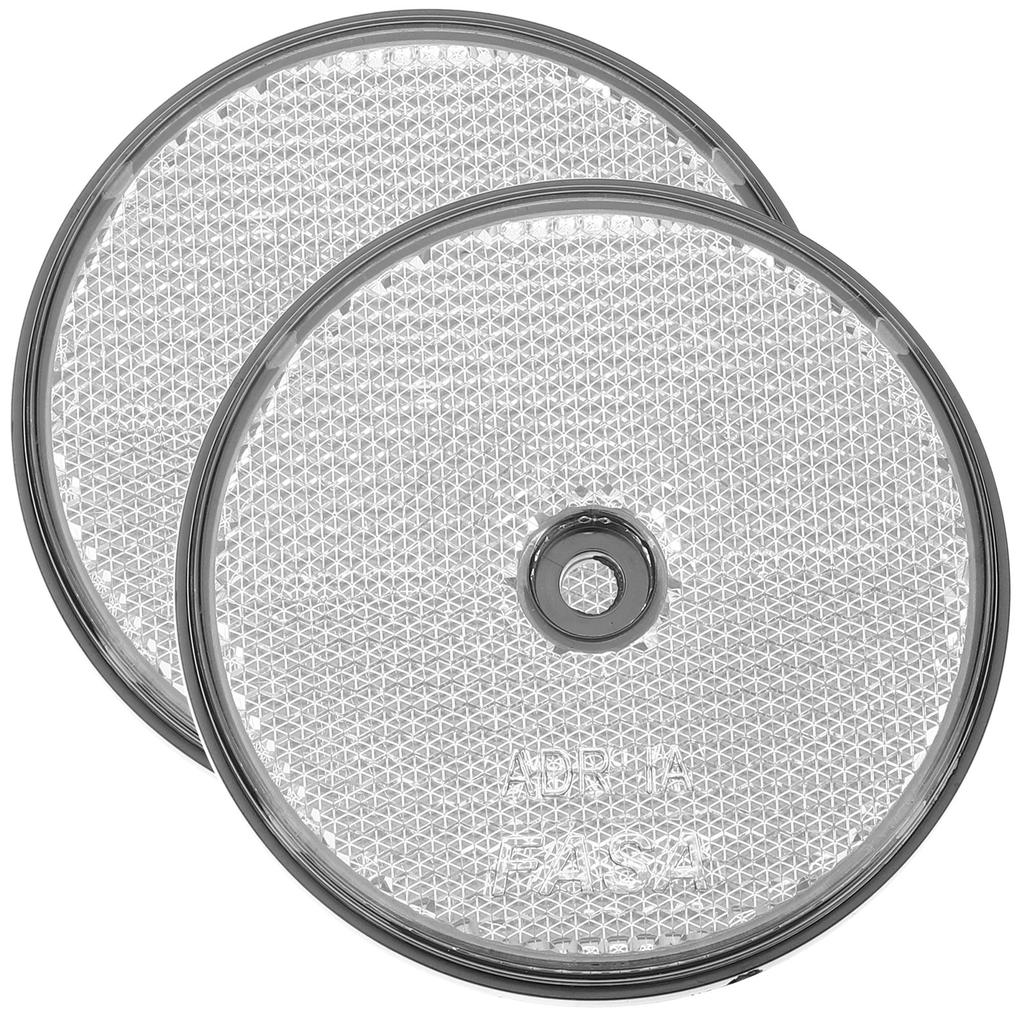 2 Pcs Round Reflector Bike Reflectors for Gate Car Mailboxes Plastic Screw on Night Riding