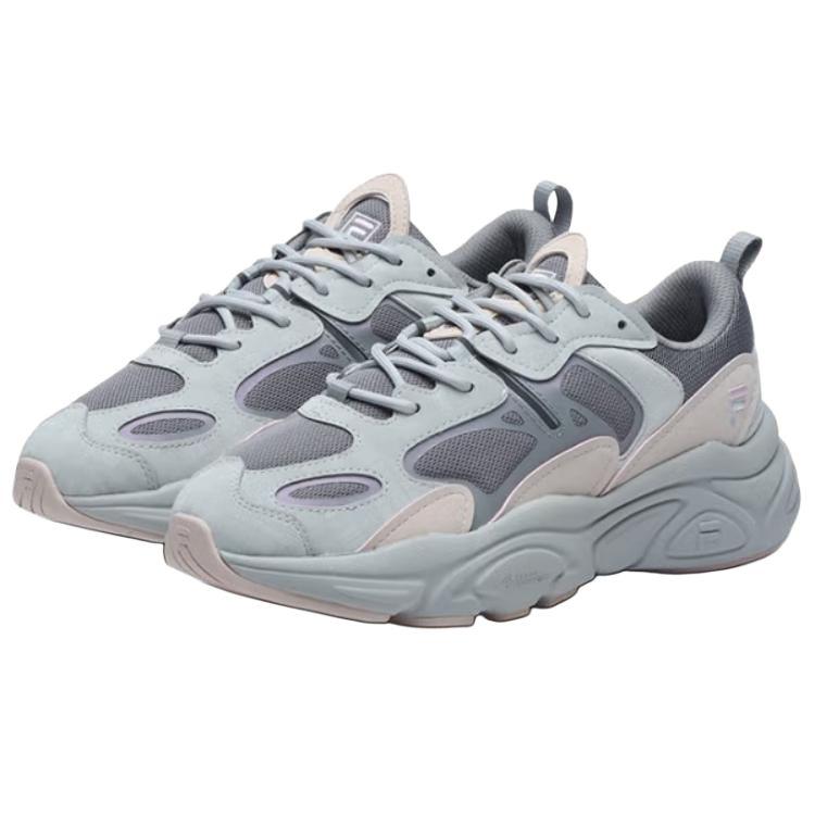 FILA Mars 2 Fabric Synthetic Leather Comfortable Soft Wear-Resistant Low-Top Casual Shoes Women sneaker Gray F52W532177FAG