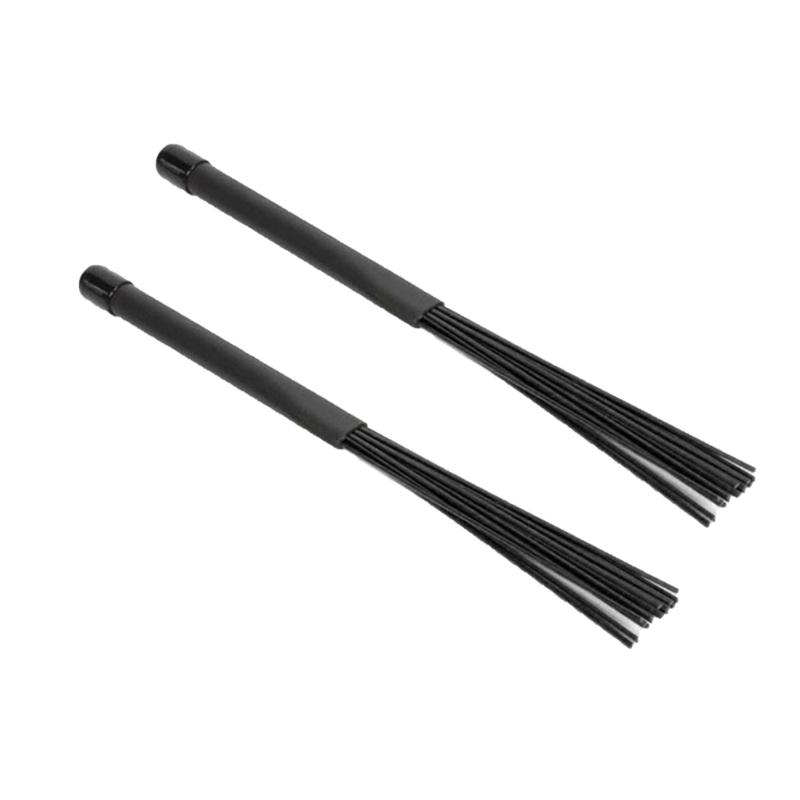 2Pcs Nylon Drum Brushes Drum Stick Brushes Percussion Drum Brush Stick for Jazzes Acoustic Playing Music Lover