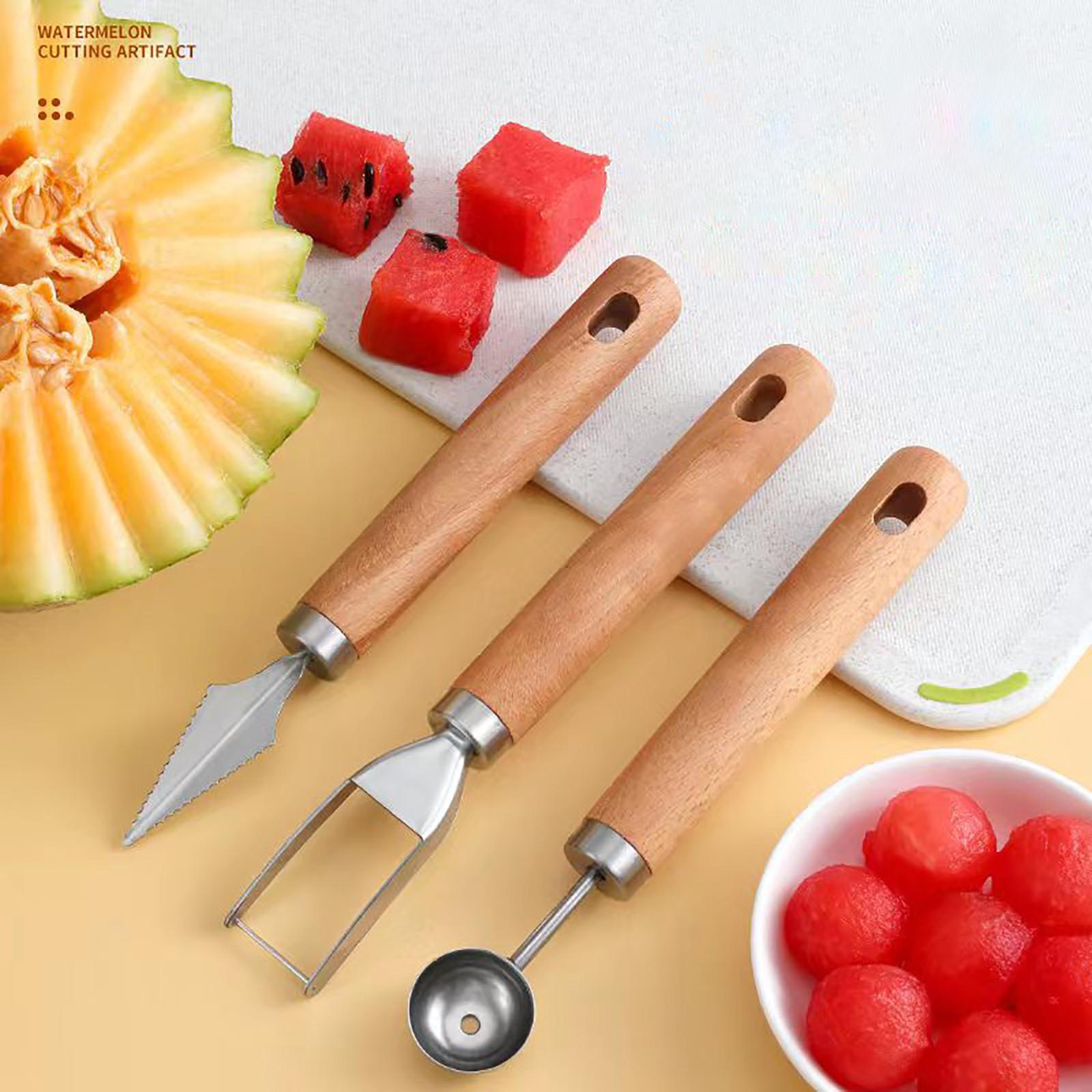 Lot De 4 Cuillères à Fruits En Inox - Cuillère-grattoir Pour Melon, Pastèque, Pomme - Ustensile De Cuisine élégant - 13