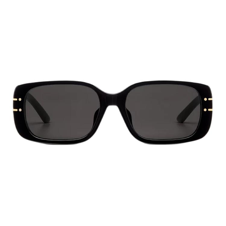 Dior Rectangle Sunglasses With Letter Print Women Sunglasses Black SGTS12FXR_10A0