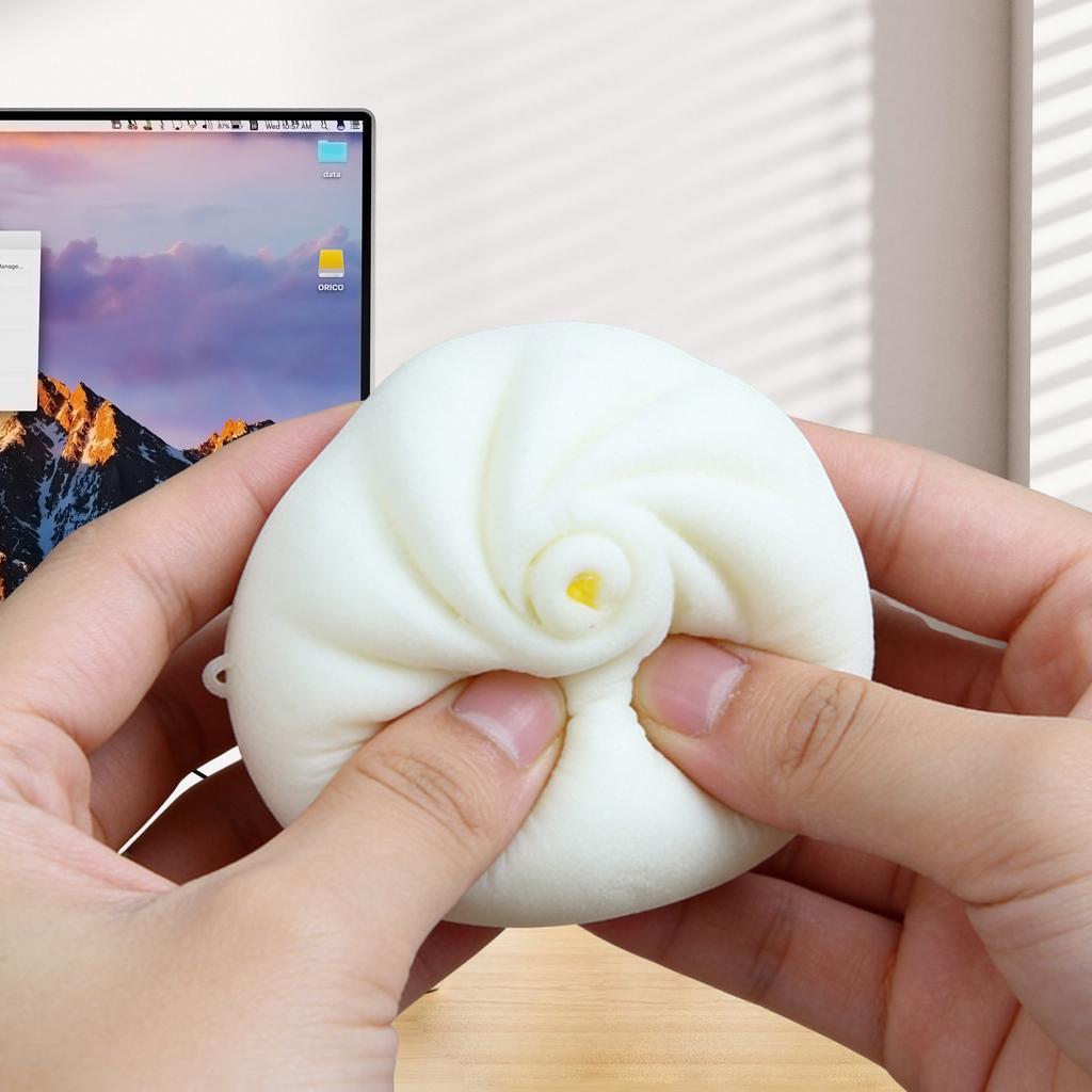 6 Cm Mini Steamed Bun Toy Soft Milk Yellow Bun Stress Toy Cute Shaped Toy For Kids & Adults Prospector