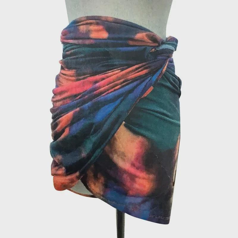 Elegant Women's Tie-Dye Pleated Skirt - Spring/Summer 2025 Collection