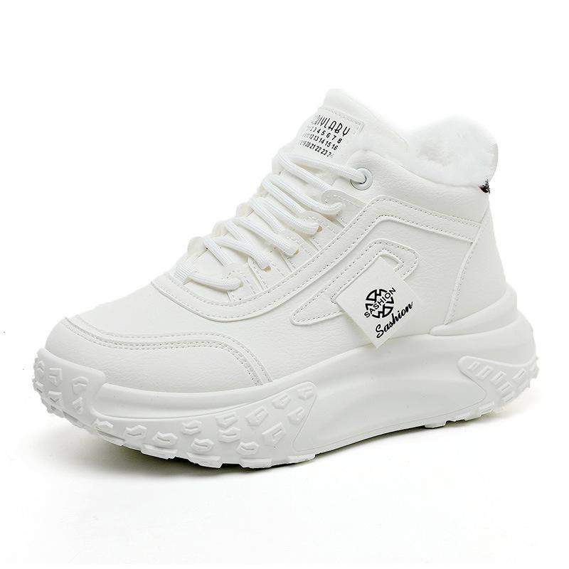 High Top Sneakers for Women Fashion Thick Soled Running Shoes Ladies Lace Up Comfort Sport Woman Shoes